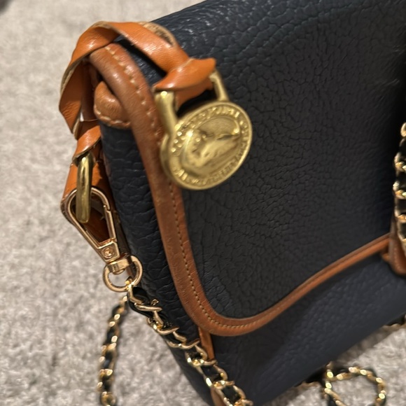 Dooney & Bourke Black and Brown Crossbody Bag with unbranded chain - Picture 8 of 12